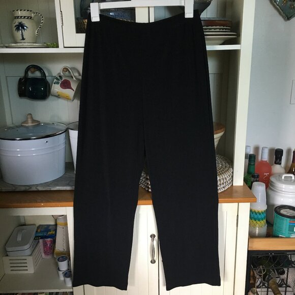 Chicos Pants Easywear wrinkle resistant Black Size 12 Short (Chicos 2) - Picture 1 of 4